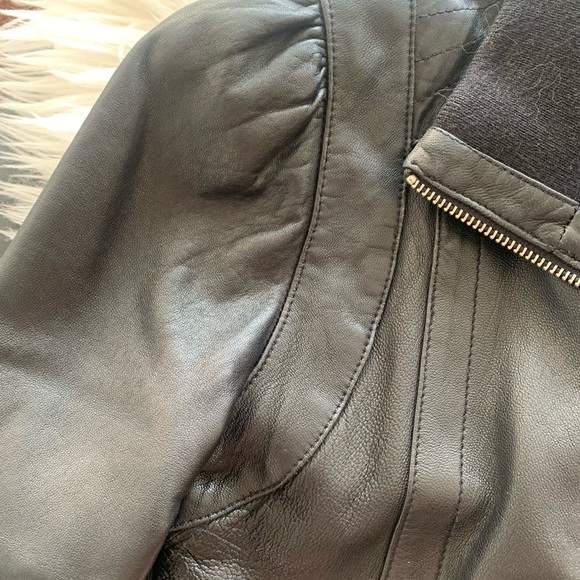 Mackage black leather jacket - Picture 4 of 9